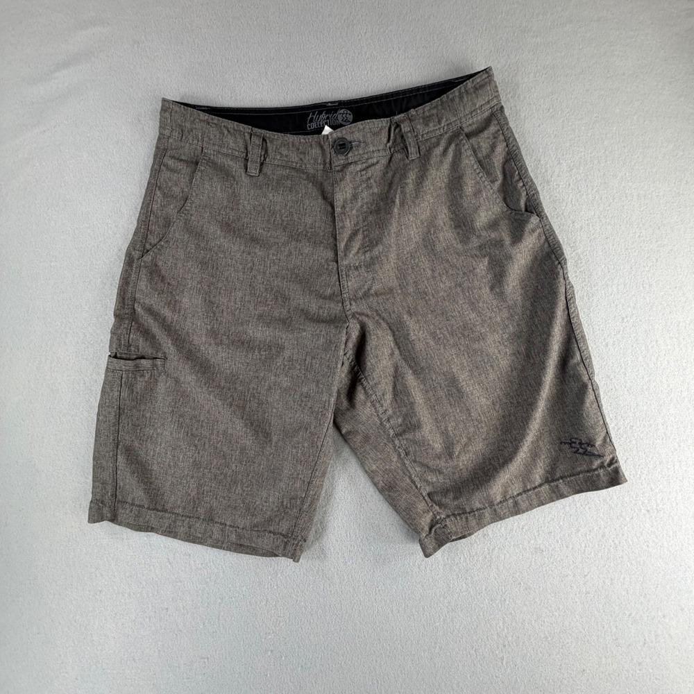 Dahui Hybrid Collection Mens 32 Grey Heather Stretch Surf Board Shorts Beach